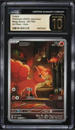 2025 Pokemon Japanese Mega Brave Vulpix #067 CGC 10 PRISTINE - Image 1