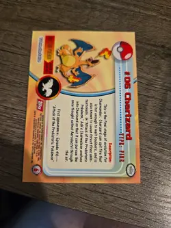 1999 Topps Pokemon TCG Charizard #06 Non-Holo Red Label - Image 2