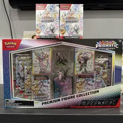 Pokemon TCG: Prismatic Evolutions Premium Figure Collection & 2 Booster Bundles - Image 1