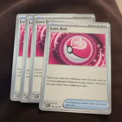 Love Ball 156/167 x4 - 4x Trainer Playset Pokemon S&V Twilight Masquerade - Image 1