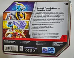 Pokemon Paradox Destinies Iron Boulder ex Tin w/5 Booster Packs New/Sealed - Image 2