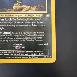 Pokemon Vintage Rare Murkrow Neo Genesis 24/111 WotC NM - Image 5