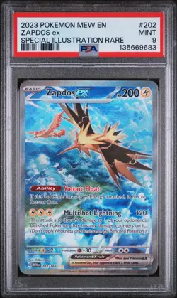 PSA 9 Mint Zapdos EX 2023 Special Illustration Rare Pokemon 151 SIR 202/165 - Image 2