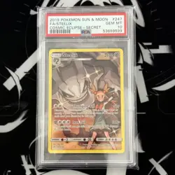 2019 Pokemon Cosmic Eclipse #247 Steelix Jasmine Full Art Secret PSA 10 Gem Mint - Image 1