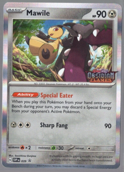 Mawile SVP 039 Staff Prerelease Promo Obsidian Flames Pokemon TCG NM - Image 1
