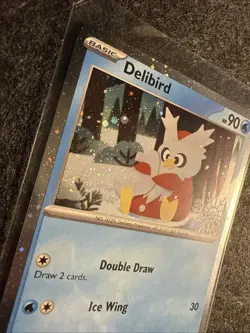 Delibird 046/193 Pokemon Holiday Calendar 2025 Festive Stamp Snowflake - Image 2