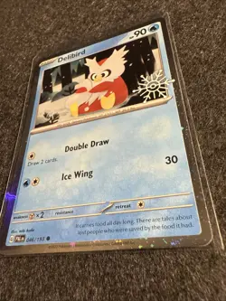 Delibird 046/193 Pokemon Holiday Calendar 2025 Festive Stamp Snowflake - Image 3