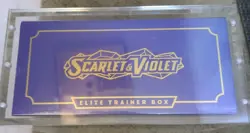 Pokemon TCG Elite Trainer Box Scarler & Violet Sealed New In Acrylic Case - Image 2