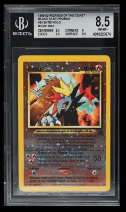 1999 Pokemon WOTC Black Star Promos Entei BGS 8.5 English #34 Movie 2001 - Image 1