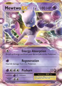 Mewtwo EX - 52/108 - Evolutions - Pokemon TCG - LP - Holo - Image 1
