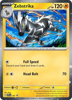 Zebstrika - 201 (Cosmos Holo) - SV: Scarlet & Violet Promo - Pokemon TCG - NM - Image 1