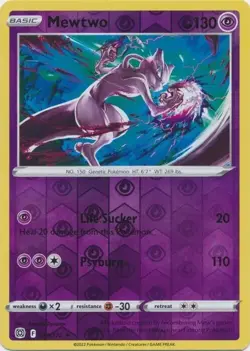 Mewtwo 056/172 - Pokemon TCG Brilliant Stars (2022) - LP - Reverse Holo - Rare - Image 1