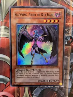 Yugioh Blackwing - Shura the Blue Flame Super Rare Limited Edition RGBT-ENPP2 - Image 1