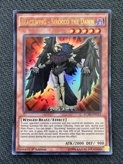 Yugioh Blackwing-Sirocco the Dawn 1st Edition Ultra Rare LC5D-EN112 NM - Image 1