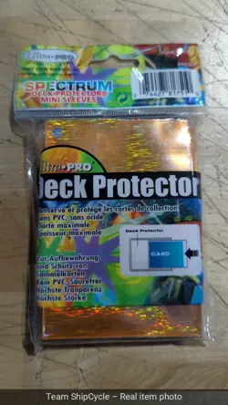 YuGiOh Ultra Pro SPECTRUM Deck Protector Sleeves Orange SEALED G1N - Image 4