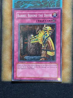 Yugioh Barrel Behind The Door PGD-095 Super Rare 1st Ed LP - Image 1