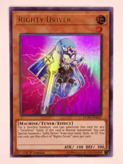 Righty Driver - Duel Power - Yu-Gi-Oh! TCG - NM - 1st Edition - HOLO - Image 1