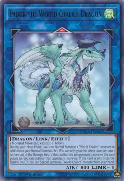 Yugioh! Imduk the World Chalice Dragon - MP18-EN066 - Rare - 1st Edition Near Mi - Image 1
