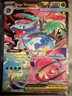 Pokemon TCG Mega Venusaur EX Card 177/132 Mega Evolution Full Art - Image 1