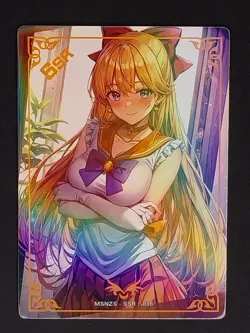 Sailor Venus Makoto Aino Sailor Moon Goddess Story Waifu Anime Card SSR - Image 1