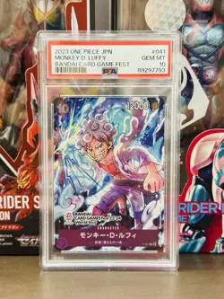 2023 One Piece Jpn Monkey D Luffy Bandai Card Fest Game Fest P-041 - Image 1