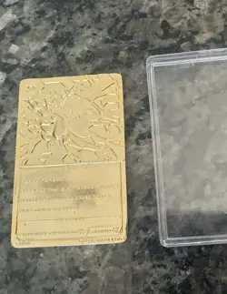 Pokemon 1999 23k Gold Plated Charizard Limited Edition BK Mini Card with Case - Image 2