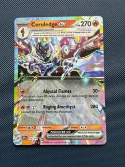 Pokemon TCG Ceruledge EX 036/191 Surging Sparks Double Rare Tera Card - Image 1