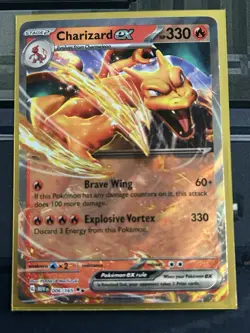 Pokemon TCG Charizard EX Double Rare Holo Card 006/165 Scarlet & Violet 151 - Image 1