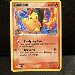 Cyndaquil Reverse Foil Pokemon EX Unseen Forces #54 2005 - Image 1