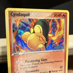 Cyndaquil Reverse Foil Pokemon EX Unseen Forces #54 2005 - Image 2