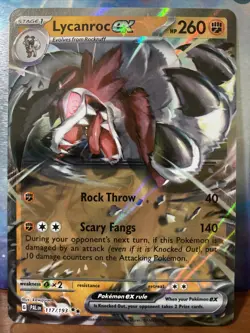 Lycanroc ex - 117/193 Paldea Evolved Doble Rare Pokemon - NM/MINT - Image 1