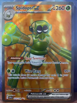 Pokemon TCG Spidops ex Scarlet & Violet Base Set 223/198 Holo Ultra Rare - Image 1