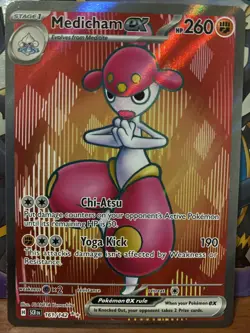 Medicham ex 161/142 Full Art Holo Pokemon Stellar Crown NM - Image 1