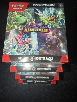 Lot Of 4 Pokemon TCG Twilight Masquerade Booster Bundle Box - Factory Sealed - Image 1