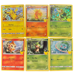 Mcdonalds 25th Anniversary Pokemon TCG 1, 5, 6, 11, 12, Holo Pikachu (25) Played - Image 1