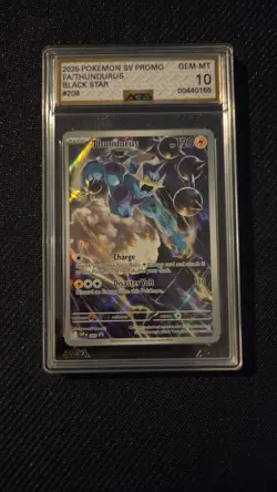 2025 Pokemon Scarlet & Violet Black Star Promo Thundurus #209 AGS Gem Mint 10 - Image 1