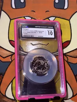 Porygon SP45 Meiji Battle Coin 1998 Japanese Pokemon CGC Gem Mint 10 - Image 1
