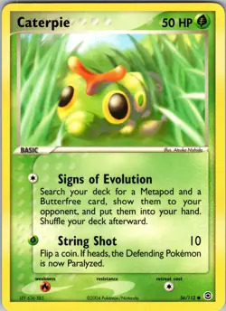 Caterpie 56/112 FireRed & LeafGreen Normal Pokemon TCG LP - Image 1