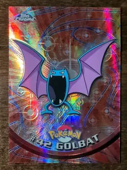 Pokemon Topps Chrome 2000 Golbat Spectra-Chrome (Damaged) - Image 1