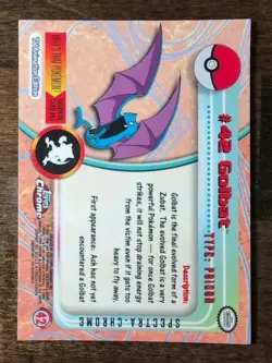 Pokemon Topps Chrome 2000 Golbat Spectra-Chrome (Damaged) - Image 3