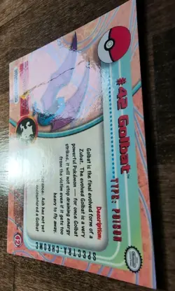 Pokemon Topps Chrome 2000 Golbat Spectra-Chrome (Damaged) - Image 4