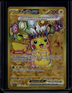 Pokemon TCG Pikachu ex 247/191 Surging Sparks Hyper Rare NM - Image 1