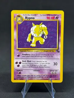 Pokemon TCG Hypno 23/62 Fossil Unlimited Rare Card WOTC LP - Image 1
