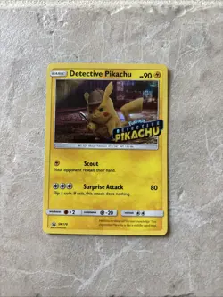 Pokemon TCG 2019 Detective Pikachu SM170 Black Star Promo Holo Card LP - Image 1