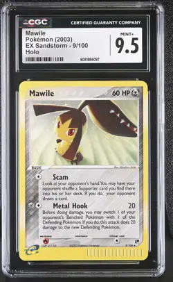 CGC 9.5 MINT+ Mawile 2003 EX Sandstorm 9/100 Holo Pokemon Card - Image 1