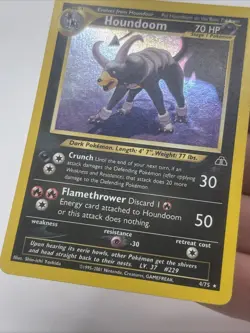 Houndoom Holo Rare 4/75 Neo Discovery 2001 WOTC Vintage Pokemon Card LP - Image 5