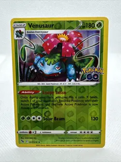Venusaur Reverse Holo 3 /78 Pokemon GO Pokemon Card Mint Condition - Image 1