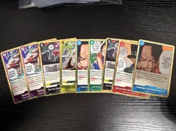 One Piece CCG 9 CARD GOLD RARE LOT - Image 1