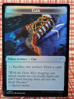 Clue (0015) // A 0042 Double-Sided Token Foil Karlov Manor MTG MKM - Image 2