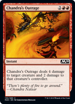 CHANDRA'S OUTRAGE ~mtg NM-M M20 Magic 2020 Com x4 - Image 1